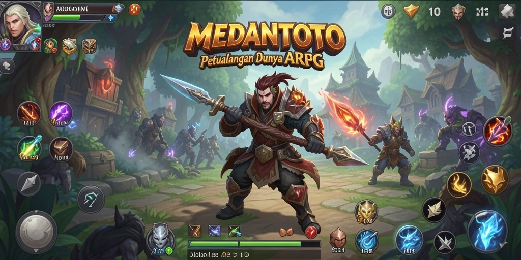 Tangkapan layar aksi seru dari gameplay ARPG di MEDANTOTO.