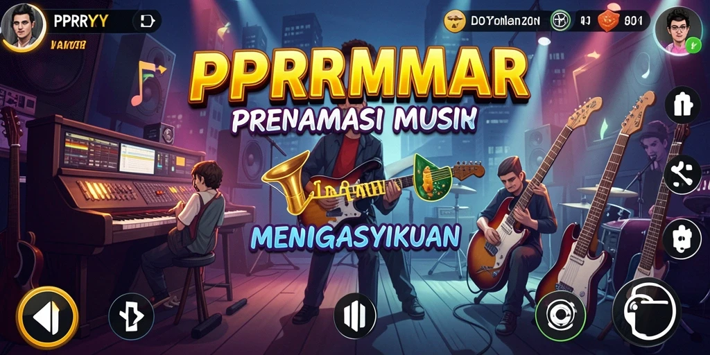 Tampilan menarik gameplay PPRRYY dengan musik yang energik.