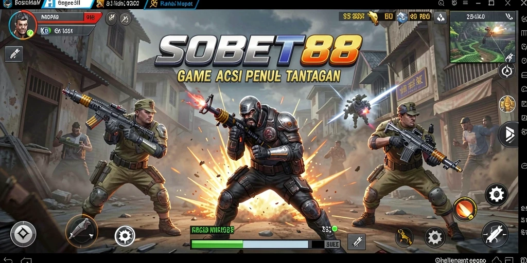 Tampilan aksi mendebarkan dalam game SOBET88.