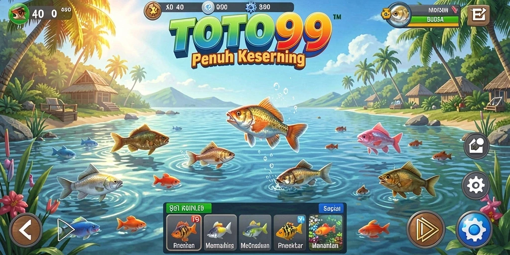 Gameplay menegangkan dalam TOTO99 saat menangkap ikan.