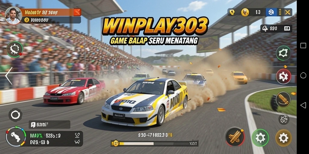 Screenshot gameplay yang menampilkan aksi balap cepat di WINPLAY303.