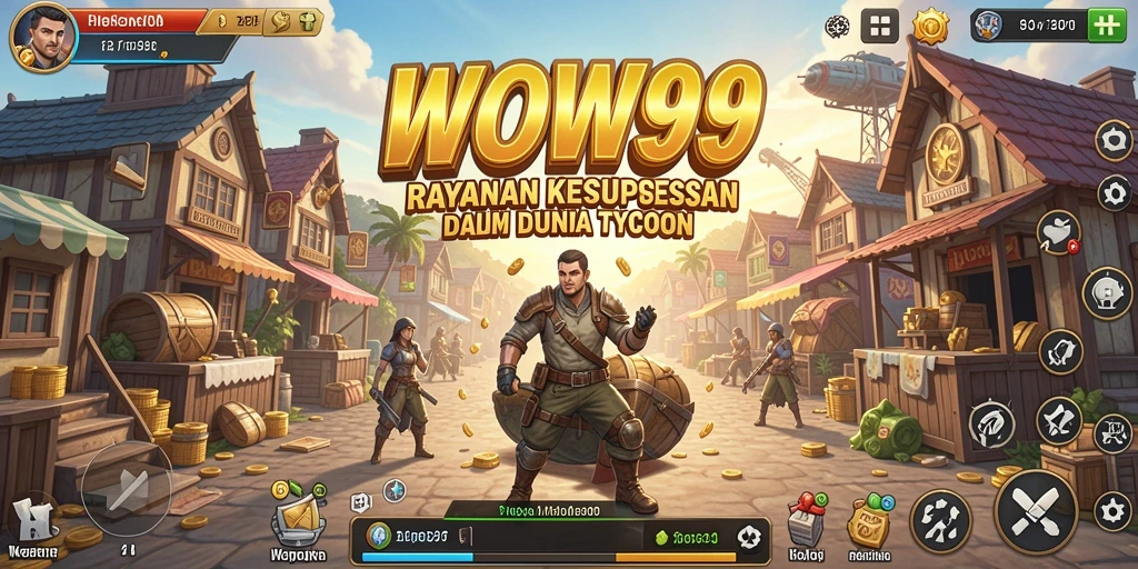 Screenshot WOW99 menunjukkan pemain mengelola bisnis dengan strategi.